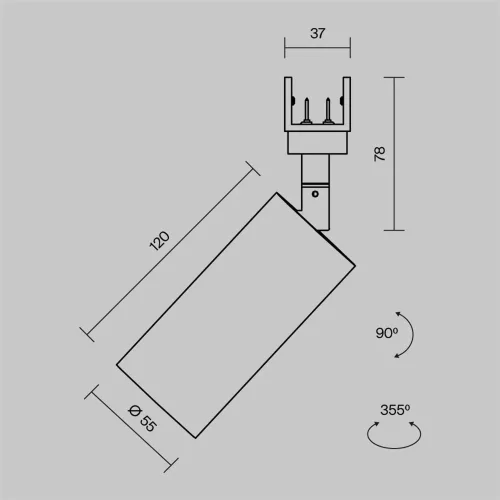Уличный трековый светильник Focus Led Elasity IP 3000К 16Вт 38° черный (Черный) - фото 8