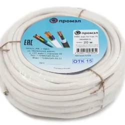 Провод ПВС 3х0.75 (2х0.75+1х0.75) 380В Б (бухта 20м) (шт) ПромЭл 13321580