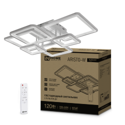 Светильник светодиодный ELEGANT ARISTO-W 120Вт 230В 3000-6500K 685х585х150мм пульт ДУ белый IN HOME