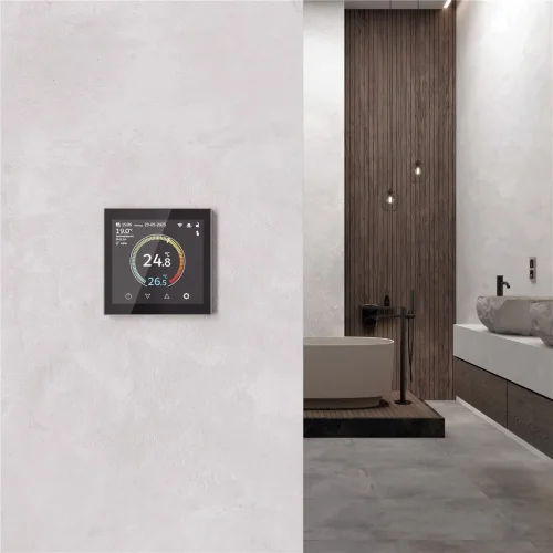 Умный сенсорный терморегулятор с LCD дисплеем дымчатый W1851104 - фото 3