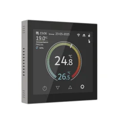 Умный сенсорный терморегулятор с LCD дисплеем дымчатый W1851104