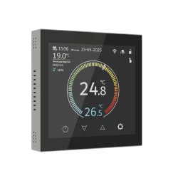 Умный сенсорный терморегулятор с LCD дисплеем дымчатый W1851104