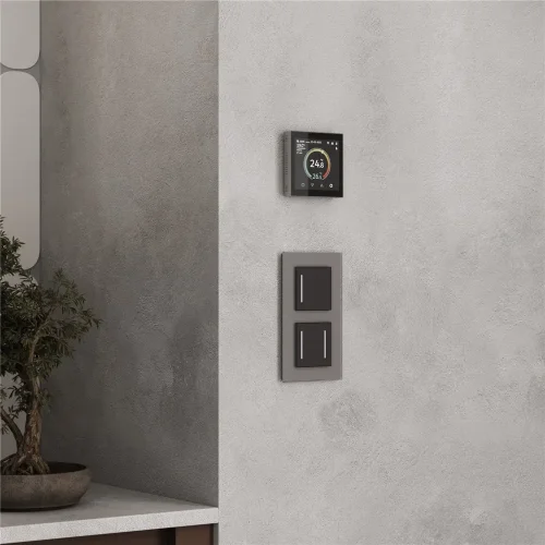 Умный сенсорный терморегулятор с LCD дисплеем дымчатый W1851104 - фото 3