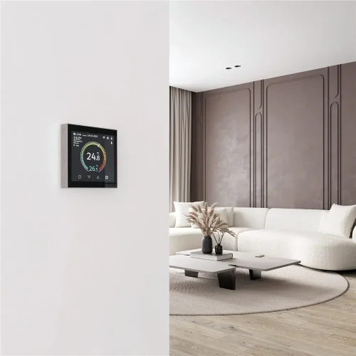 Умный сенсорный терморегулятор с LCD дисплеем дымчатый W1851104 - фото 5