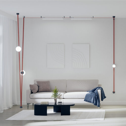 DK5577-WH Cветильник для трека-ремня Belty, серия Linear, со светодиодом, L642*W40*H45мм, 48V DC, 24W, RA90, 120°, 3000K, IP20, белый, алюминий. Фото 5