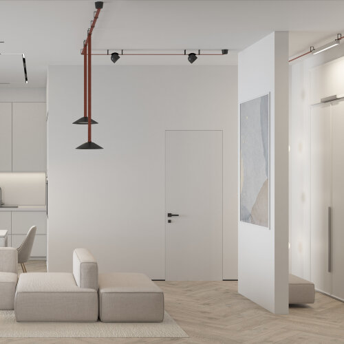 DK5577-WH Cветильник для трека-ремня Belty, серия Linear, со светодиодом, L642*W40*H45мм, 48V DC, 24W, RA90, 120°, 3000K, IP20, белый, алюминий. Фото 7