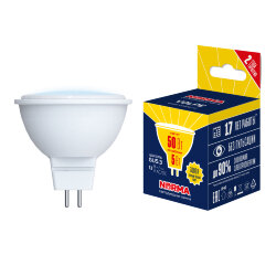 LED-MR16-5W-3000K-GU5.3-FR-NR Лампа светодиодная, Форма MR16, матовая, Серия Norma, Теплый белый свет 3000K, Картон