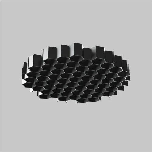 Антибликовая решётка ⌀24мм (Черный) HoneyComb-D24 - фото 3