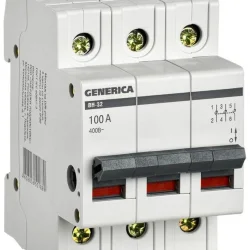 Выключатель нагрузки (мини-рубильник) 3п 100А ВН-32 GENERICA MNV15-3-100