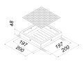 Универсальный офисный светодиодный светильник Грильято 20 Вт IP44 200x200x40 мм 6000K Призма - фото 2