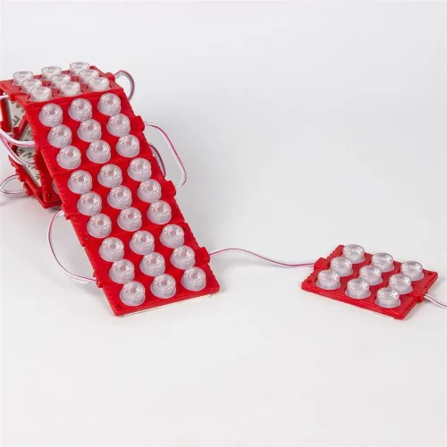 Светодиодный модуль 9 led 3030 MOD121 (12V, 5W, red, IP65) - фото II