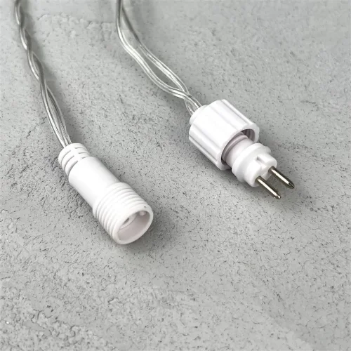Гирлянда Нить с Колпачком 10м Красная с Мерцанием Белого Диода 24В, 100 LED, Провод Прозрачный ПВХ, IP65. Фото 4.