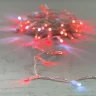 Гирлянда Нить с Колпачком 10м Красная с Мерцанием Белого Диода 24В, 100 LED, Провод Прозрачный ПВХ, IP65. Фото 6.