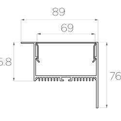 Профиль накладной алюминиевый LC-NKU-7689-2 Anod