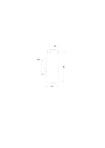 Настенный светильник (бра) Фокус С / FOCUS S GU10х2 (Черный) C068WL-02B - фото 4