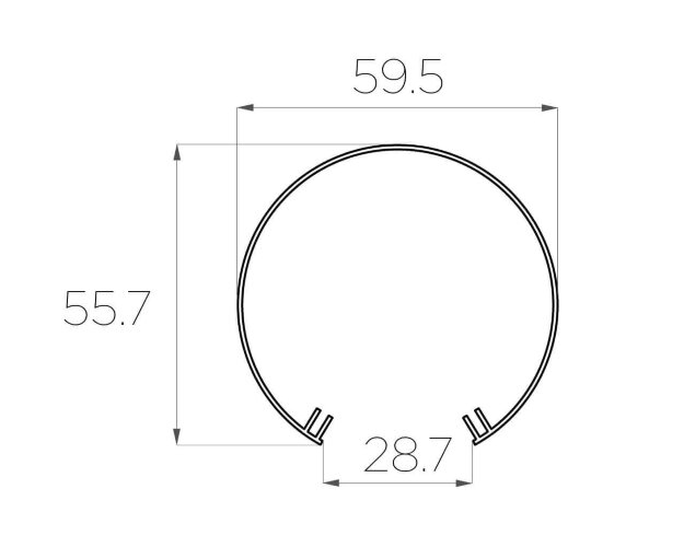 Рассеиватель поликарбонатный для профиля трубчатый LC-LRM-P60-3 прозрачный - фото 3