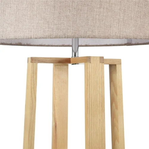 Торшер выполнен в современном стиле в неброской светлой цветовой гамме. Арматура изделия сделана из металла и древесины, а абажур - из ткани. Визуальная простота дизайна позволяет вписать торшер Nubi даже в готовый современный интерьер. (Дерево) - фото 3