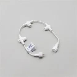 Разветвитель 3-х Лучевой для Нитей 24В без Возможности Управления, Провод Белый ПВХ, IP65