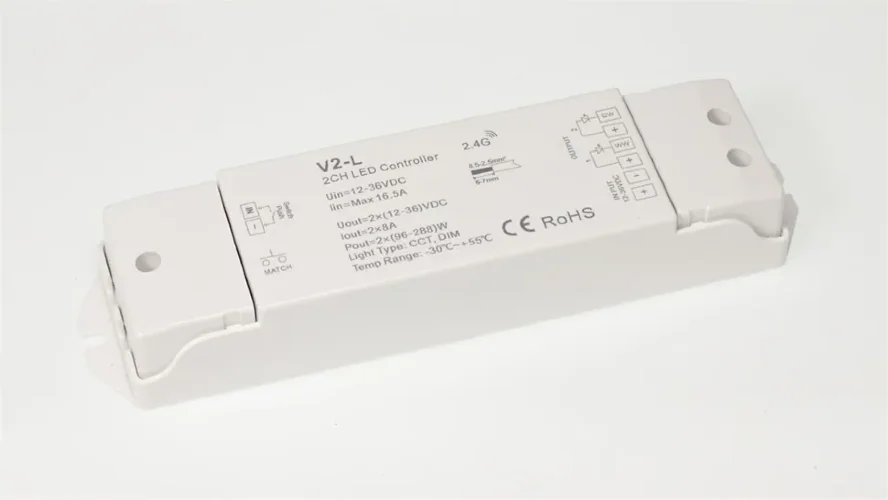 Контроллер V2-L IC31 CCT/DIM (12-36V, 2ch x 8A, 192/384/576W) - фото I