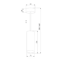 Подвесной светодиодный светильник 10W 4000K белый 50250 LED (064205)