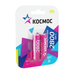 Аккумулятор AA/R6 2800мА.ч NI-MN BP-2 (блист.2шт) КОСМОС KOCR6NIMH2800MAH2BL