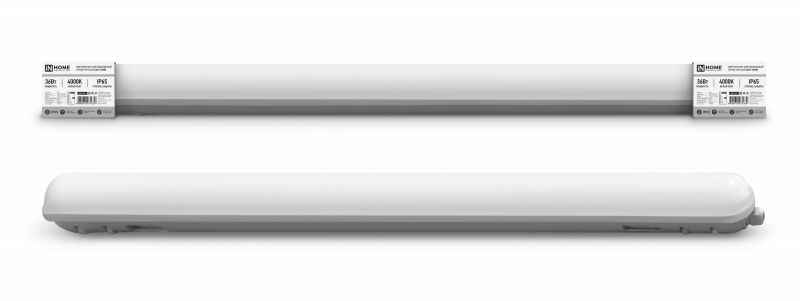 Светильник светодиодный герметичный ССП-159М 36Вт 4000К 1210х76х66мм нелинкаб. матовый IP65 IN HOME - Фото