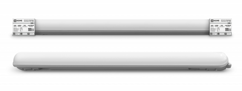 Светильник светодиодный герметичный ССП-159М 36Вт 4000К 1210х76х66мм нелинкаб. матовый IP65 IN HOME - Фото 2