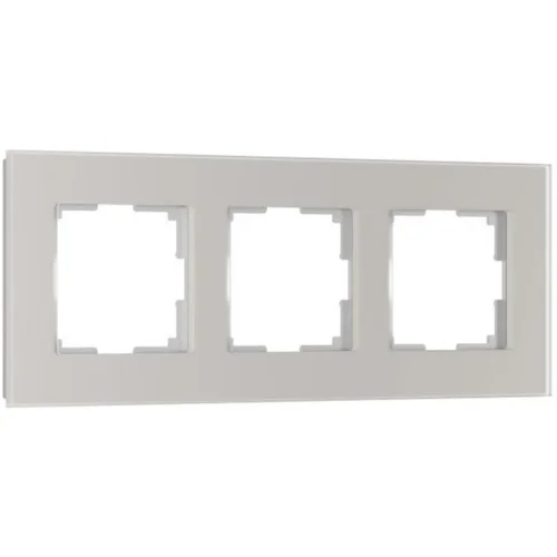 Рамка из стекла на 3 поста Senso дымчатый soft-touch W0033117 - фото 4