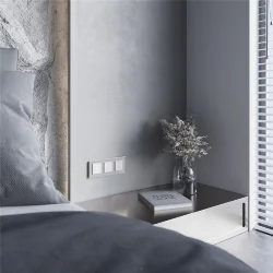 Рамка из стекла на 3 поста Senso дымчатый soft-touch W0033117