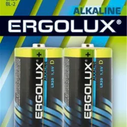 Элемент питания алкалиновый D/LR20 1.5В Alkaline BL-2 (блист.2шт) Ergolux 11752