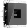 Розетка Ethernet RJ-45 (черный акрил) W1181048 - фото