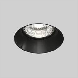 Встраиваемый светильник, IP 20, 10 Вт, GU5.3, LED, черный, пластик, Denkirs DK3055-BK