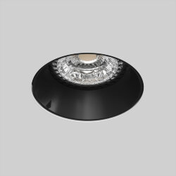 Встраиваемый светильник, IP 20, 10 Вт, GU5.3, LED, черный, пластик, Denkirs DK3055-BK