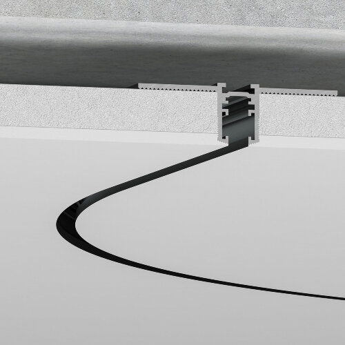 Mini Magnetic Шинопровод под ГКЛ 12,5мм черный O900 - Фото 3