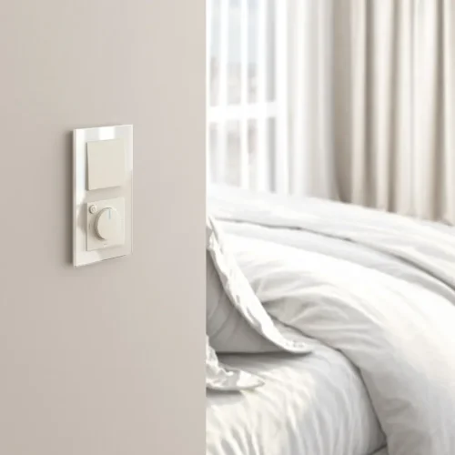 Терморегулятор электромеханический для теплого пола (айвори матовый) W1151162 - фото 2