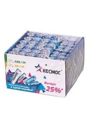 Элемент питания алкалиновый AA/LR6 AAA/LR03 (уп.48шт) КОСМОС KOCLR620BOX - фото