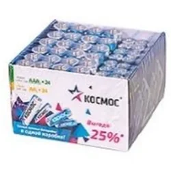 Элемент питания алкалиновый AA/LR6 AAA/LR03 (уп.48шт) КОСМОС KOCLR620BOX