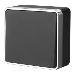 Выключатель одноклавишный Gallant черный/хром W5010035