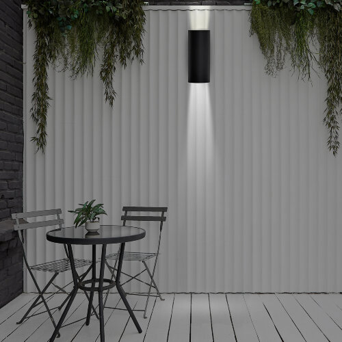 ULU-S22D-2x22W-2700K IP65 BLACK Светильник светодиодный уличный, Архитектурный накладной, Теплый белый свет 2700K, Корпус черный, TM Uniel - фото 7