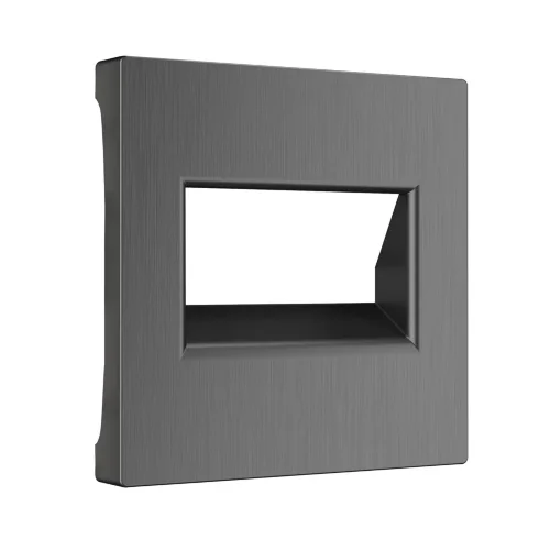 Накладка для двойной розетки Еthernet RJ-45 (графит рифленый) W1191104 - фото