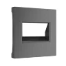 Накладка для двойной розетки Еthernet RJ-45 (графит рифленый) W1191104 - фото