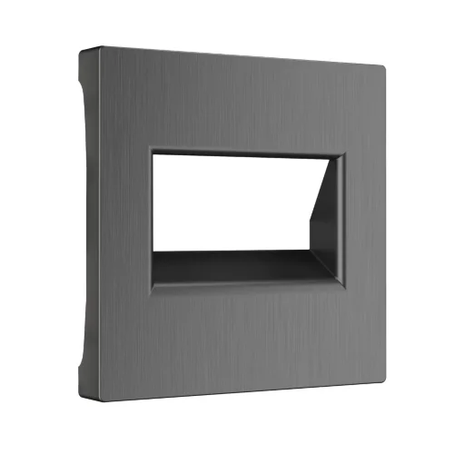 Накладка для двойной розетки Еthernet RJ-45 (графит рифленый) W1191104 - фото