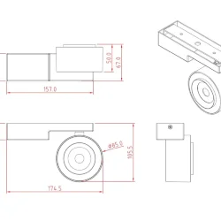 Потолочный светильник Трео / Treo 13 Вт 3000 К 36° (Белый) C062CL-L12W3K