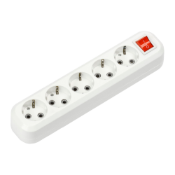 Колодка УЗВ-5-GRAND пятиместная с выключателем и заземлением 5250 IN HOME