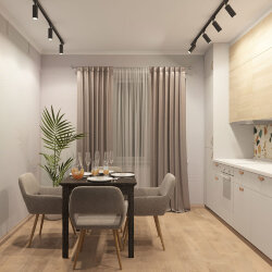 Трековый светильник IP 20, 15 Вт, GU10, черный, алюминий, Denkirs DK6202-BK