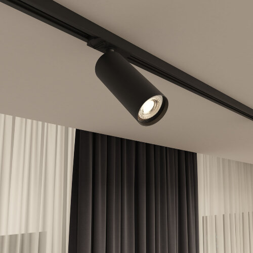DK6202-BK Трековый светильник IP 20, 15 Вт, GU10, черный, алюминий. Фото 9