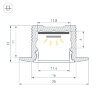 Профиль SL-SLIM-Н13М-F25-2000 ANOD (Arlight, Алюминий) 023719 - фото 3