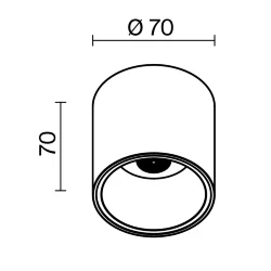 Потолочный светильник Альфа / Alfa LED 12 Вт 4000 К 24° (Черный) C064CL-L12B4K