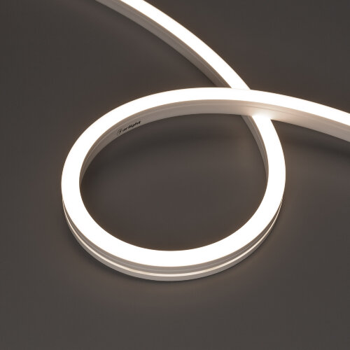 Светодиодная лента герметичная MOONLIGHT-SIDE-A140-12x17mm 24V Day4000 (9.6 W/m, IP67, 5m, wire x2) (Arlight, Вывод боковой, 3 года) 038797 - фото