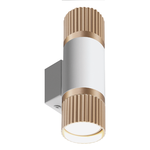 Светильник WOLTA WSL-GU10/W19WG-2 под лампу GU10 Белый / золотой DUO - фото 6.